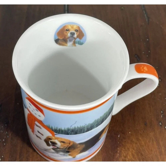 Beagle Dog Coffee Collector Mug Cup Frosty Friends Danbury Mint 4 Inch - Picture 2 of 6